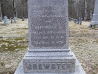 Gravestone, Elisha H. Brewster (d. 1876) and Sophronia K. Brewster (d, 1879), Center Cemetery