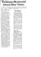 Worthington Bicentennial Articles about Tour of Worthington